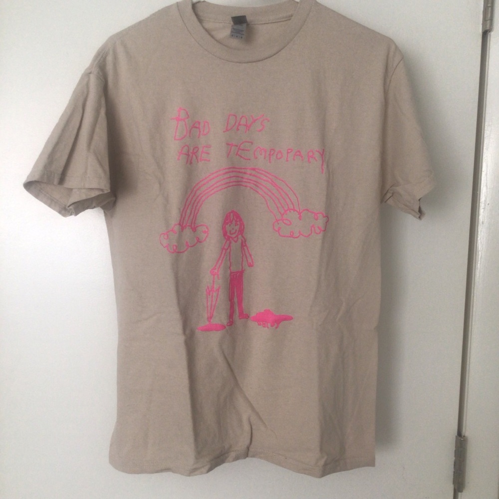 “Bad Days are Temporary” Rainbow & UFO Cream Tee